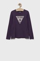 Guess longsleeve dziecięcy aplikacja fioletowy J2YI50.K6YW1