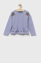 United Colors of Benetton bluza dziecięca aplikacja fioletowy 3F60G104J.P