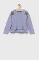fioletowy United Colors of Benetton bluza dziecięca Dziewczęcy
