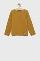 United Colors of Benetton longsleeve bawełniany dziecięcy bawełna żółty 3F42G104N.P
