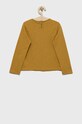 United Colors of Benetton longsleeve bawełniany dziecięcy 3F42G104N.P żółty AW22