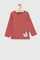 United Colors of Benetton longsleeve bawełniany dziecięcy nadruk różowy 3VR5G106M.P