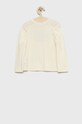 Dětské bavlněné tričko s dlouhým rukávem United Colors of Benetton 3VR5G105K.P béžová AW22