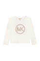 biały Michael Kors longsleeve bawełniany dziecięcy Dziewczęcy