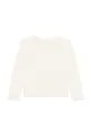 Otroška bombažna majica z dolgimi rokavi Michael Kors bela