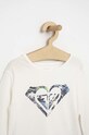 Dziewczynka Roxy longsleeve bawełniany dziecięcy ERGZT03905 biały