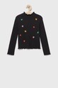Desigual longsleeve bawełniany 22WGTK18 czarny AW22