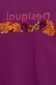 fialová Detská bavlnená košeľa s dlhým rukávom Desigual