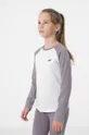 vijolična Otroška bombažna kratka majica 4F Dekliški