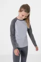 siva Dječja pamučna majica kratkih rukava 4F Za djevojčice