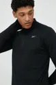 čierna Bežecké tričko s dlhým rukávom Reebok Quarter-zip Pánsky