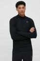 чёрный Лонгслив для бега Reebok Quarter-zip