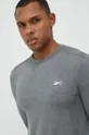 sivá Tréningové tričko s dlhým rukávom Reebok United By Fitness MyoKnit
