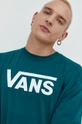 zielony Vans longsleeve bawełniany