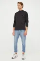 Tričko s dlhým rukávom Calvin Klein čierna