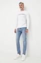 Calvin Klein longsleeve bawełniany biały