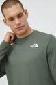 πράσινο Βαμβακερή μπλούζα με μακριά μανίκια The North Face