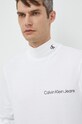 Памучна блуза с дълги ръкави Calvin Klein Jeans бял J30J321707.9BYY