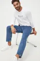 Pamučna majica dugih rukava Polo Ralph Lauren bijela