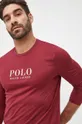 μπορντό Βαμβακερή μπλούζα με μακριά μανίκια Polo Ralph Lauren