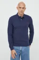 σκούρο μπλε Βαμβακερή μπλούζα με μακριά μανίκια Polo Ralph Lauren