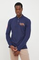 Polo Ralph Lauren longsleeve bawełniany aplikacja granatowy 710814438003