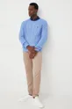 Polo Ralph Lauren top a maniche lunghe in cotone blu navy