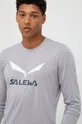sivá Športové tričko s dlhým rukávom Salewa Solidlogo
