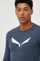 Salewa longsleeve sportowy Solidlogo niebieski 00.0000027340