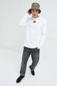 Tommy Jeans longsleeve bawełniany biały