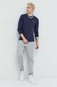 Tommy Jeans longsleeve bawełniany DM0DM13228.9BYY granatowy AW22