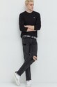 Памучна блуза с дълги ръкави Tommy Jeans DM0DM13228.9BYY черен AW22