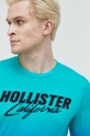 Βαμβακερή μπλούζα με μακριά μανίκια Hollister Co.