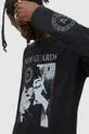 Βαμβακερή μπλούζα με μακριά μανίκια AllSaints μαύρο
