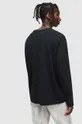 čierna Bavlnené tričko s dlhým rukávom AllSaints