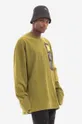 zelena Bombažna majica z dolgimi rokavi A-COLD-WALL* Relaxed Cubist LS T-shirt Moški