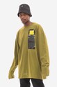 Bavlněné tričko s dlouhým rukávem A-COLD-WALL* Relaxed Cubist Longsleeve T-shirt ACWMTS098 MOSS GREEN ACWMTS098