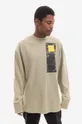 сірий Бавовняний лонгслів A-COLD-WALL* Relaxed Cubist LS T-shirt Чоловічий