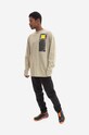 Bavlnené tričko s dlhým rukávom A-COLD-WALL* Relaxed Cubist Longsleeve T-shirt ACWMTS098 MOSS GREEN ACWMTS098 sivá AW22