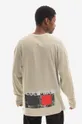 Bavlnené tričko s dlhým rukávom A-COLD-WALL* Relaxed Cubist Longsleeve T-shirt ACWMTS098 MOSS GREEN 100 % Bavlna