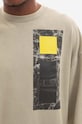 Bavlnené tričko s dlhým rukávom A-COLD-WALL* Relaxed Cubist Longsleeve T-shirt ACWMTS098 MOSS GREEN sivá ACWMTS098