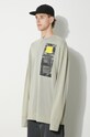 Бавовняний лонгслів A-COLD-WALL* Relaxed Cubist LS T-shirt сірий ACWMTS098