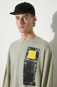A-COLD-WALL* longsleeve bawełniany Relaxed Cubist LS T-shirt ACWMTS098 szary