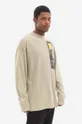 Bavlnené tričko s dlhým rukávom A-COLD-WALL* Relaxed Cubist Longsleeve T-shirt ACWMTS098 MOSS GREEN