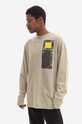 Bavlnené tričko s dlhým rukávom A-COLD-WALL* Relaxed Cubist Longsleeve T-shirt ACWMTS098 MOSS GREEN ACWMTS098