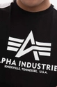 μαύρο Βαμβακερή μπλούζα με μακριά μανίκια Alpha Industries Basic