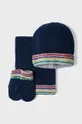 Παιδικό καπέλο, κασκόλ και γάντια Mayoral σκούρο μπλε