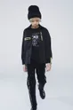 črna Otroška bombažna kapa Karl Lagerfeld Fantovski