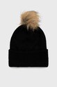 Only czapka z domieszką wełny z domieszką wełny czarny 15233747.Black
