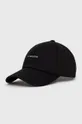 czarny Calvin Klein czapka bawełniana Damski